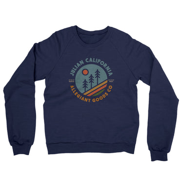 Julian California Retro Badge Midweight French Terry Crewneck Sweatshirt-Allegiant Goods Co. Vintage Sports Apparel