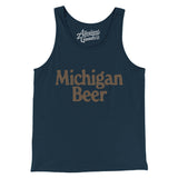 Michigan Beer Men/Unisex Tank Top-Navy-Allegiant Goods Co. Vintage Sports Apparel