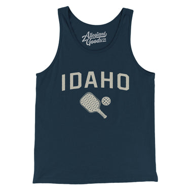 Idaho Pickleball Men/Unisex Tank Top-Navy-Allegiant Goods Co. Vintage Sports Apparel