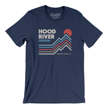 Hood River Oregon Men/Unisex T-Shirt-Navy-Allegiant Goods Co. Vintage Sports Apparel