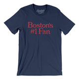 Boston's Number 1 Fan Men/Unisex T-Shirt-Navy-Allegiant Goods Co. Vintage Sports Apparel