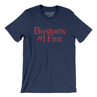 Boston's Number 1 Fan Men/Unisex T-Shirt-Navy-Allegiant Goods Co. Vintage Sports Apparel
