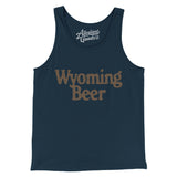 Wyoming Beer Men/Unisex Tank Top-Navy-Allegiant Goods Co. Vintage Sports Apparel