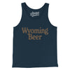 Wyoming Beer Men/Unisex Tank Top-Navy-Allegiant Goods Co. Vintage Sports Apparel