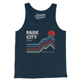 Park City Utah Men/Unisex Tank Top-Navy-Allegiant Goods Co. Vintage Sports Apparel