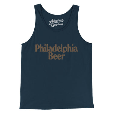 Philadelphia Beer Men/Unisex Tank Top-Navy-Allegiant Goods Co. Vintage Sports Apparel