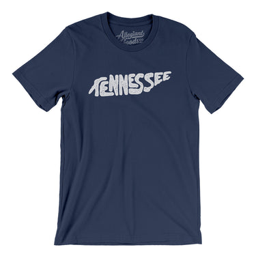 Tennessee State Shape Text Men/Unisex T-Shirt-Allegiant Goods Co. Vintage Sports Apparel