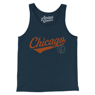 Chicago Vintage Script Men/Unisex Tank Top-Allegiant Goods Co. Vintage Sports Apparel