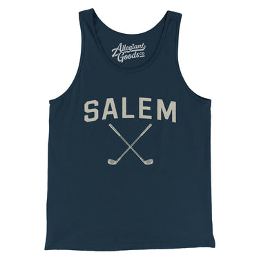 Salem Golf Men/Unisex Tank Top-Navy-Allegiant Goods Co. Vintage Sports Apparel