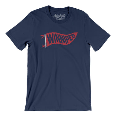 Winnipeg Pennant Men/Unisex T-Shirt-Navy-Allegiant Goods Co. Vintage Sports Apparel