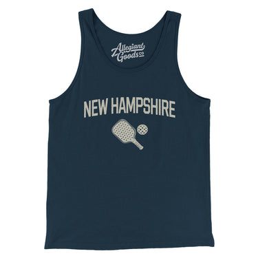 New Hampshire Pickleball Men/Unisex Tank Top-Navy-Allegiant Goods Co. Vintage Sports Apparel