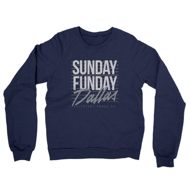 Sunday Funday Dallas Midweight French Terry Crewneck Sweatshirt-Allegiant Goods Co. Vintage Sports Apparel