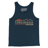 Terlingua Mountain Sunset Men/Unisex Tank Top-Navy-Allegiant Goods Co. Vintage Sports Apparel