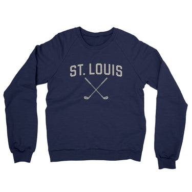 St. Louis Golf Midweight French Terry Crewneck Sweatshirt-Navy-Allegiant Goods Co. Vintage Sports Apparel