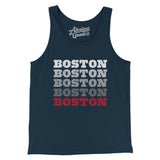 Boston Repeat Men/Unisex Tank Top-Navy-Allegiant Goods Co. Vintage Sports Apparel