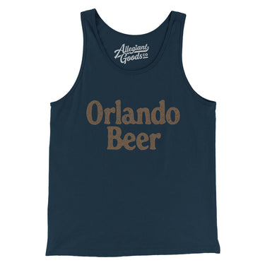 Orlando Beer Men/Unisex Tank Top-Navy-Allegiant Goods Co. Vintage Sports Apparel