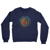 Sedona Arizona Retro Badge Midweight French Terry Crewneck Sweatshirt-Navy-Allegiant Goods Co. Vintage Sports Apparel