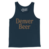Denver Beer Men/Unisex Tank Top-Navy-Allegiant Goods Co. Vintage Sports Apparel