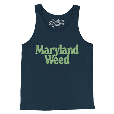 Maryland Weed Men/Unisex Tank Top-Navy-Allegiant Goods Co. Vintage Sports Apparel