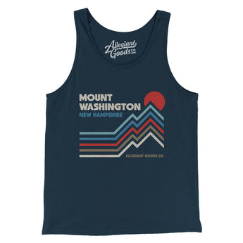 Mount Washington New Hampshire Men/Unisex Tank Top-Navy-Allegiant Goods Co. Vintage Sports Apparel