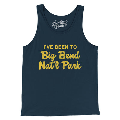 I've Been To Big Bend National Park Men/Unisex Tank Top-Navy-Allegiant Goods Co. Vintage Sports Apparel