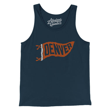 Denver Pennant Men/Unisex Tank Top-Allegiant Goods Co. Vintage Sports Apparel