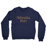 Nebraska Beer Midweight French Terry Crewneck Sweatshirt-Navy-Allegiant Goods Co. Vintage Sports Apparel