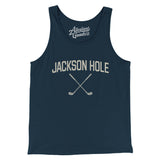 Jackson Hole Golf Men/Unisex Tank Top-Navy-Allegiant Goods Co. Vintage Sports Apparel