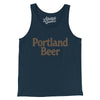 Portland Beer Men/Unisex Tank Top-Navy-Allegiant Goods Co. Vintage Sports Apparel