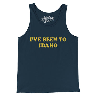 I've Been To Idaho Men/Unisex Tank Top-Navy-Allegiant Goods Co. Vintage Sports Apparel