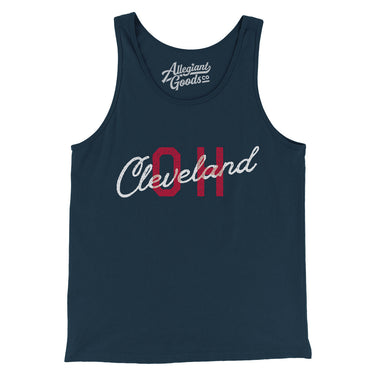 Cleveland Oh Overprinted Men/Unisex Tank Top-Allegiant Goods Co. Vintage Sports Apparel