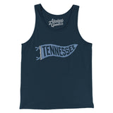 Tennessee Pennant Men/Unisex Tank Top-Navy-Allegiant Goods Co. Vintage Sports Apparel