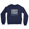 Sunday Funday Tennessee Midweight French Terry Crewneck Sweatshirt-Navy-Allegiant Goods Co. Vintage Sports Apparel