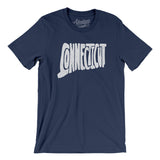 Connecticut State Shape Text Men/Unisex T-Shirt-Allegiant Goods Co. Vintage Sports Apparel