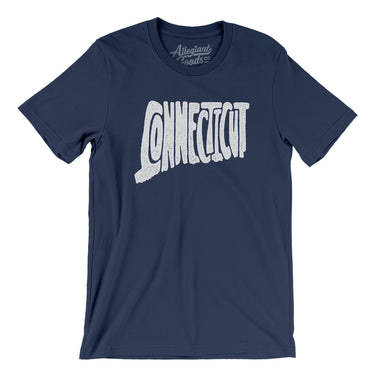 Connecticut State Shape Text Men/Unisex T-Shirt-Allegiant Goods Co. Vintage Sports Apparel
