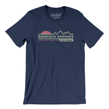 Borrego Springs Mountain Sunset Men/Unisex T-Shirt-Navy-Allegiant Goods Co. Vintage Sports Apparel