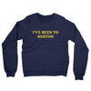 I've Been To Boston Midweight French Terry Crewneck Sweatshirt-Navy-Allegiant Goods Co. Vintage Sports Apparel