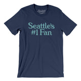 Seattle's Number 1 Fan Men/Unisex T-Shirt-Navy-Allegiant Goods Co. Vintage Sports Apparel