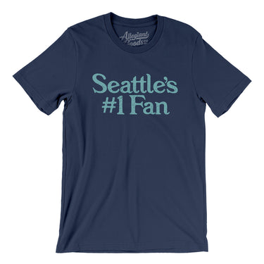 Seattle's Number 1 Fan Men/Unisex T-Shirt-Navy-Allegiant Goods Co. Vintage Sports Apparel