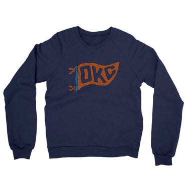 Okc Pennant Midweight French Terry Crewneck Sweatshirt-Allegiant Goods Co. Vintage Sports Apparel