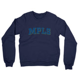 Mpls Varsity Midweight French Terry Crewneck Sweatshirt-Allegiant Goods Co. Vintage Sports Apparel