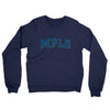 Mpls Varsity Midweight French Terry Crewneck Sweatshirt-Navy-Allegiant Goods Co. Vintage Sports Apparel