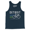 Detroit Cycling Men/Unisex Tank Top-Navy-Allegiant Goods Co. Vintage Sports Apparel