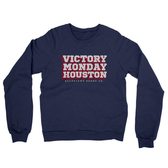 Victory Monday Houston Midweight French Terry Crewneck Sweatshirt-Allegiant Goods Co. Vintage Sports Apparel
