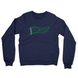 Vancouver Pennant Midweight French Terry Crewneck Sweatshirt-Navy-Allegiant Goods Co. Vintage Sports Apparel