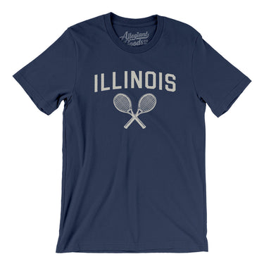 Illinois Tennis Men/Unisex T-Shirt-Navy-Allegiant Goods Co. Vintage Sports Apparel