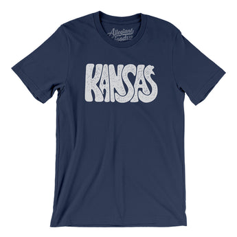 Kansas State Shape Text Men/Unisex T-Shirt-Allegiant Goods Co. Vintage Sports Apparel