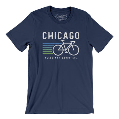 Chicago Cycling Men/Unisex T-Shirt-Navy-Allegiant Goods Co. Vintage Sports Apparel