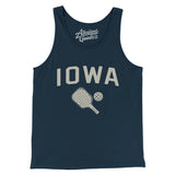 Iowa Pickleball Men/Unisex Tank Top-Navy-Allegiant Goods Co. Vintage Sports Apparel