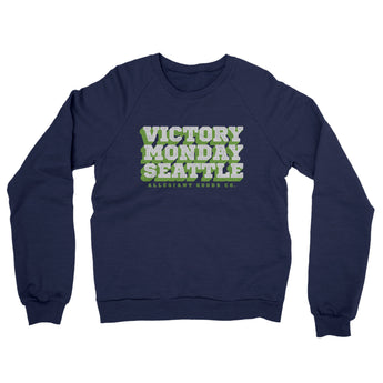 Victory Monday Seattle Midweight French Terry Crewneck Sweatshirt-Allegiant Goods Co. Vintage Sports Apparel